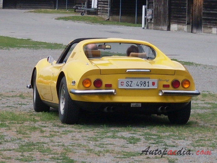 Ferrari Dino 246 GT 1969-1974 (1972-1974 GTS),  left rear view