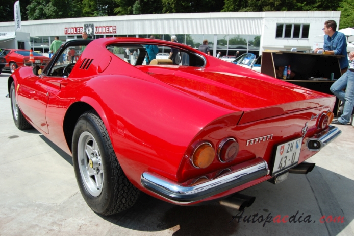 Ferrari Dino 246 GT 1969-1974 (1972 GTS),  left rear view