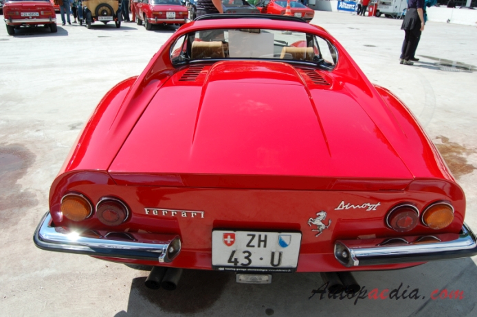 Ferrari Dino 246 GT 1969-1974 (1972 GTS), rear view