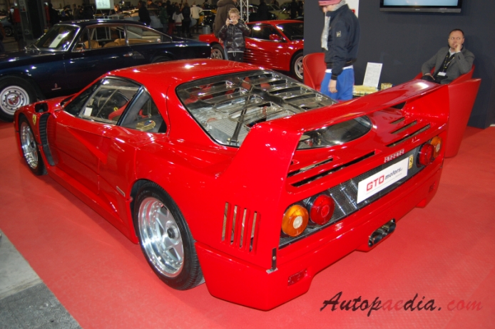 Ferrari F40 1987-1992 (1989),  left rear view
