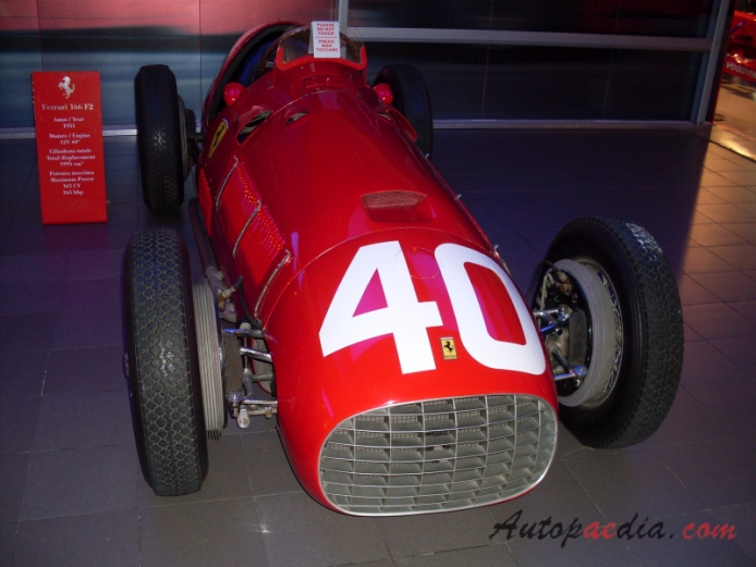 Ferrari F2 1951 166 F2 (Monoposto), przód
