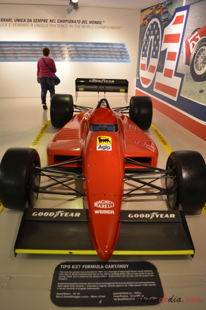 Ferrari Tipo 637 Formula Cart/Indy 1987, front view