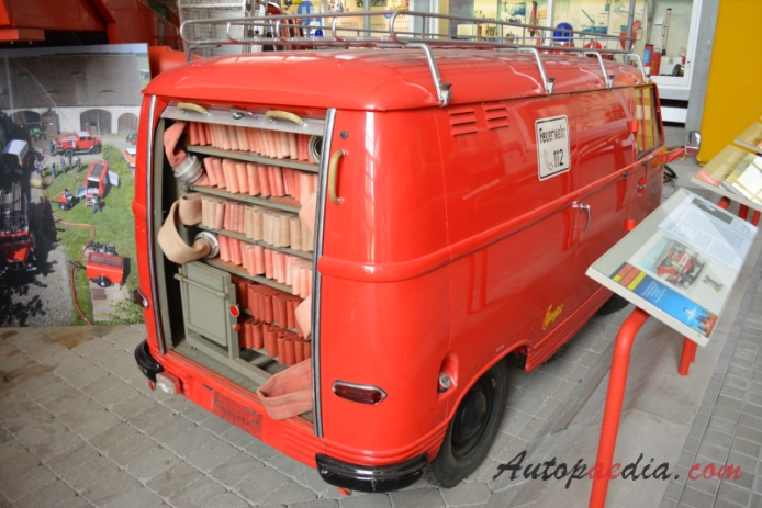 Ford Taunus Transit 1961-1965 (1964 Transit 1250 SW 1000 fire engine), right rear view