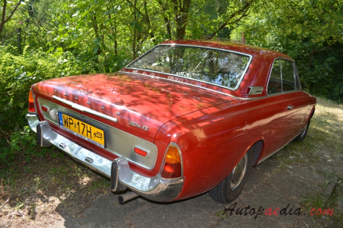 Ford M-Series 3rd generation (P5) 1964-1967 (1966 Taunus 20M TS hardtop 2d), right rear view