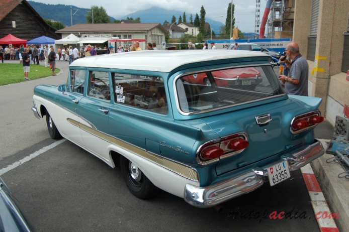 Ford Country Sedan 2nd generation 1955-1958 (1958 estate 5d),  left rear view