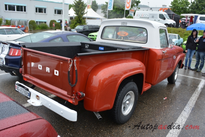 Ford F-series 4th generation 1961-1966 (1965 F-100 pickup 2d), right rear view