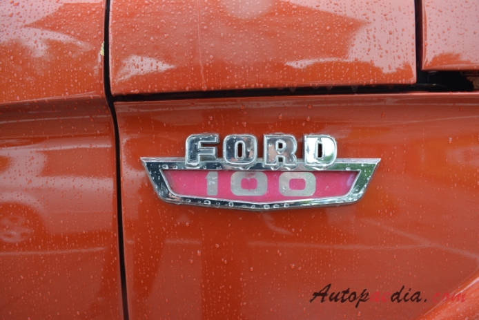 Ford F-series 4th generation 1961-1966 (1965 F-100 pickup 2d), side emblem 
