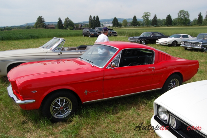 Ford Mustang 1st generation 1964-1973 (1965 289 cu in Fastback), left side view