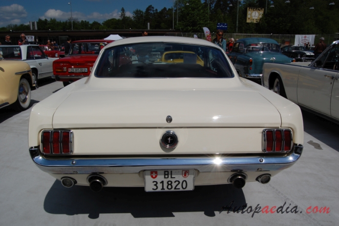 Ford Mustang 1st generation 1964-1973 (1965 289 cu in GT Fastback), rear view