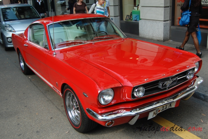 Ford Mustang 1st generation 1964-1973 (1965 Fastback GT), right front view