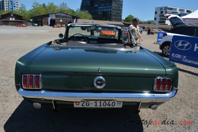 Ford Mustang 1st generation 1964-1973 (1966 289 convertible 2d), rear view