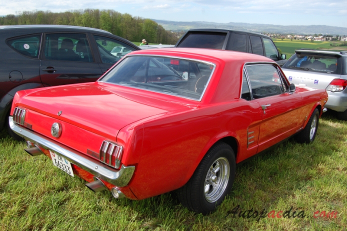 Ford Mustang 1st generation 1964-1973 (1966 Hardtop 289 cu in GT), right rear view