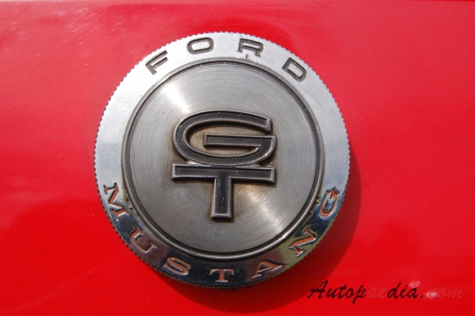 Ford Mustang 1st generation 1964-1973 (1966 Hardtop 289 cu in GT), rear emblem  