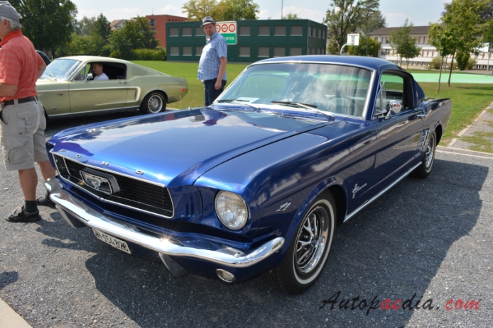 Ford Mustang 1st generation 1964-1973 (1966 V8 4.7L 2+2 Fastback), left front view