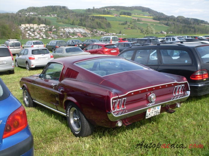 Ford Mustang 1st generation 1964-1973 (1967 Fastback GT),  left rear view
