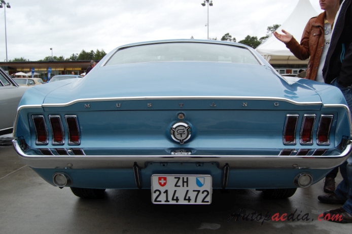 Ford Mustang 1st generation 1964-1973 (1967 Fastback GT), rear view