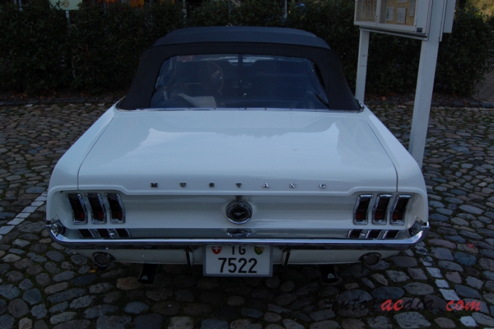 Ford Mustang 1st generation 1964-1973 (1967 convertible 2d), rear view