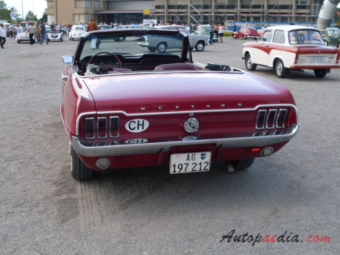 Ford Mustang 1st generation 1964-1973 (1968 Convertible), rear view