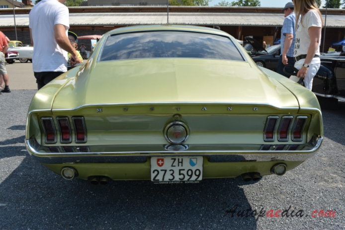 Ford Mustang 1st generation 1964-1973 (1968 Mustang GT 428 Cobra Jet Fastback 2d), rear view