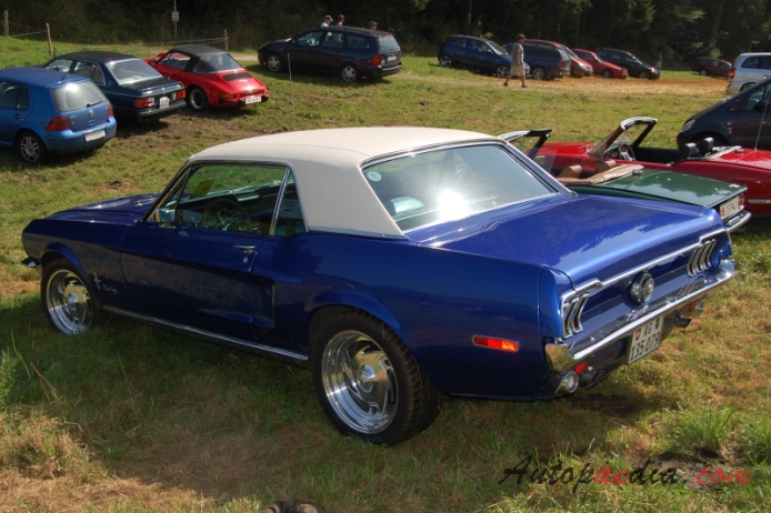 Ford Mustang 1st generation 1964-1973 (1968 hardtop),  left rear view