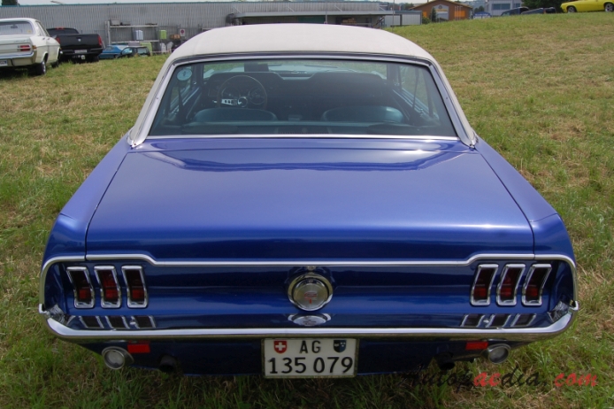 Ford Mustang 1st generation 1964-1973 (1968 hardtop), rear view