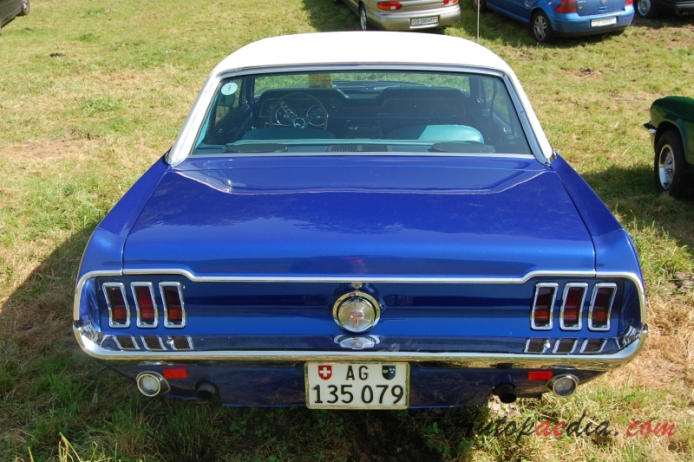 Ford Mustang 1. generacja 1964-1973 (1968 hardtop), tył