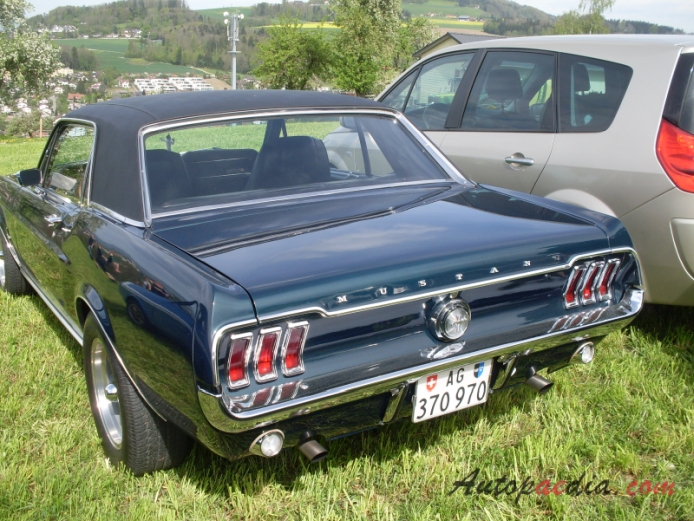 Ford Mustang 1st generation 1964-1973 (1968 hardtop),  left rear view