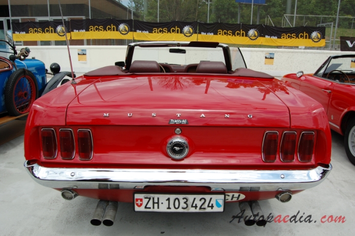 Ford Mustang 1st generation 1964-1973 (1969 Convertible 2d), rear view