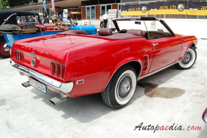 Ford Mustang 1st generation 1964-1973 (1969 Convertible 2d), right rear view