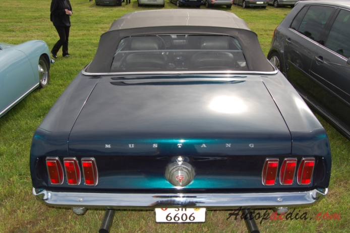 Ford Mustang 1st generation 1964-1973 (1969 GT Convertible), rear view