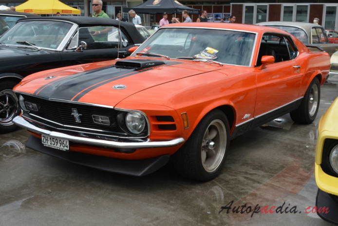 Ford Mustang 1st generation 1964-1973 (1970 Mach 1 351 Cobra Jet fastback), left front view