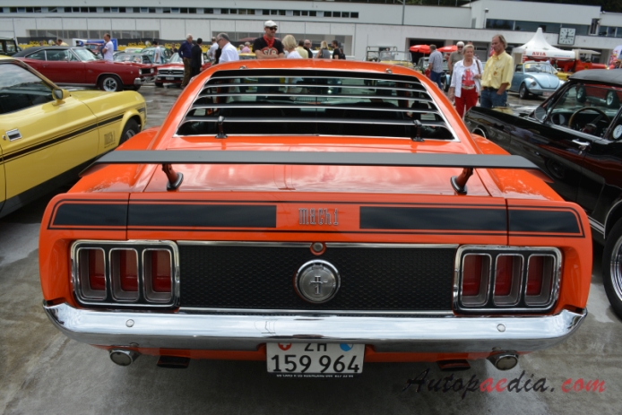 Ford Mustang 1st generation 1964-1973 (1970 Mach 1 351 Cobra Jet fastback), rear view