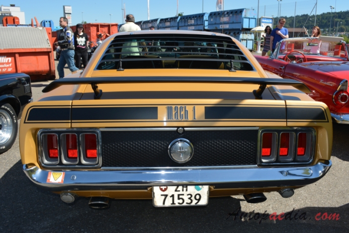 Ford Mustang 1st generation 1964-1973 (1970 Mach 1 fastback), rear view