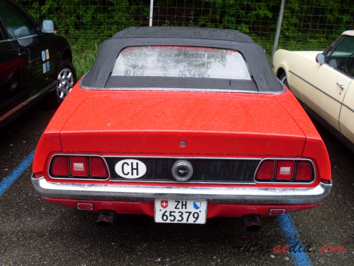 Ford Mustang 1st generation 1964-1973 (1971-1972 Convertible), rear view
