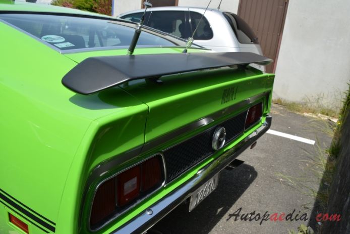 Ford Mustang 1st generation 1964-1973 (1971-1972 Mach 1 fastback), rear view