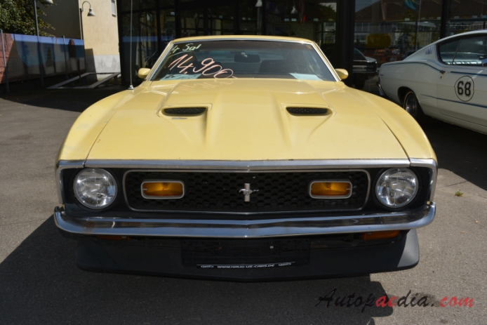 Ford Mustang 1st generation 1964-1973 (1972 Mach 1 fastback), front view