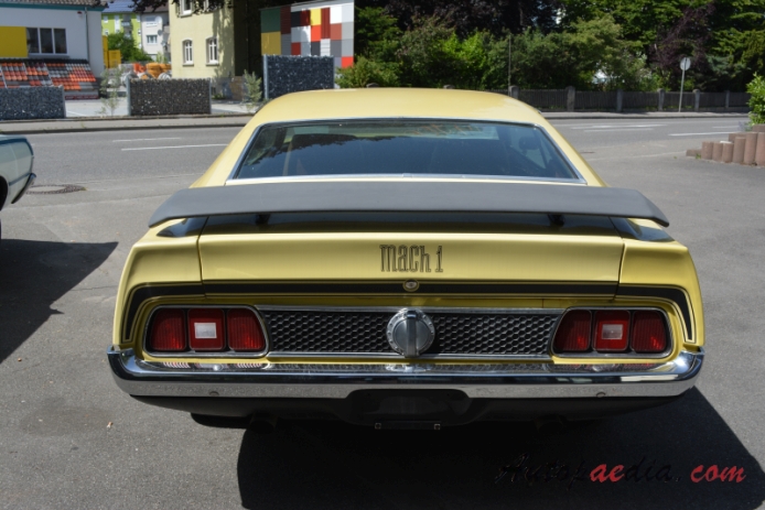 Ford Mustang 1st generation 1964-1973 (1972 Mach 1 fastback), rear view