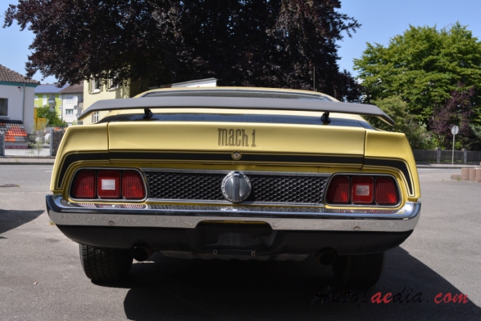 Ford Mustang 1st generation 1964-1973 (1972 Mach 1 fastback), rear view