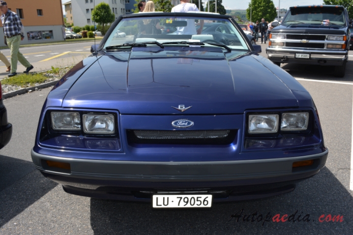 Ford Mustang 3rd generation 1979-1993 (1983-1986 cabriolet 2d), front view
