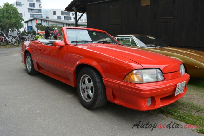 Ford Mustang 3rd generation 1979-1993 (1987-1989 ASC McLaren convertible 3d), right front view