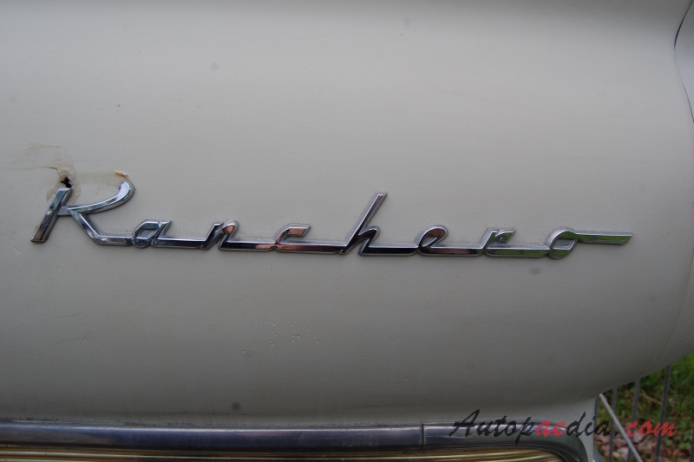 Ford Ranchero 1. generacja 1957-1959 (1958), emblemat bok 