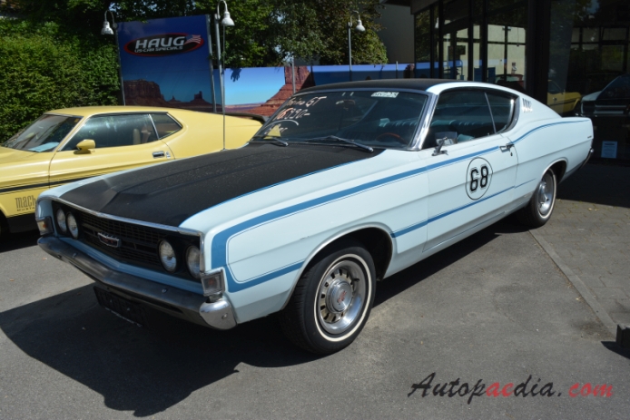 Ford Torino 1968-1976 (1968 hardtop fastback GT 2d), left front view