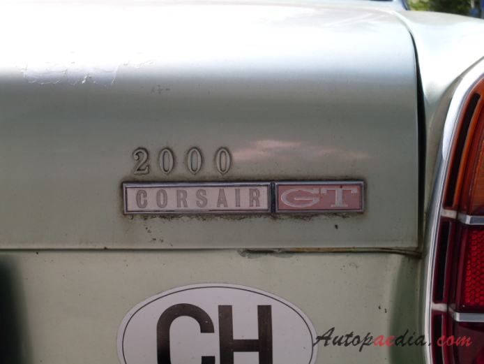 Ford Corsair 1964-1970 (1966 2000GT), emblemat tył 