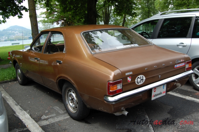 Ford Cortina Mk III 1970-1976 (1970-1973 L 1600 sedan 4d),  left rear view