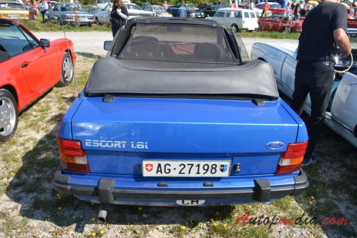 Ford Escort MkIII 1980-1986 (1983-1986 1.6i cabriolet 2d), rear view
