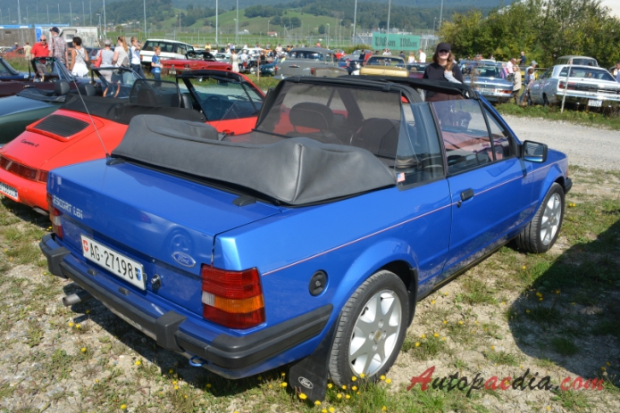 Ford Escort MkIII 1980-1986 (1983-1986 1.6i cabriolet 2d), right rear view