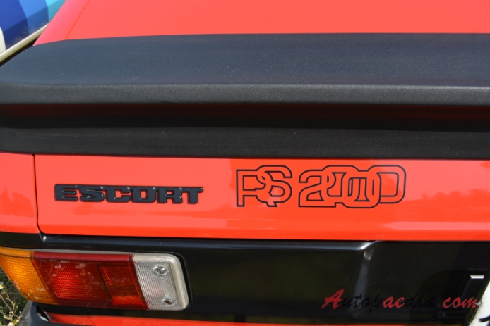 Ford Escort MkII 1974-1980 (1980 Ford Escort RS 2000 sedan 2d), rear emblem  