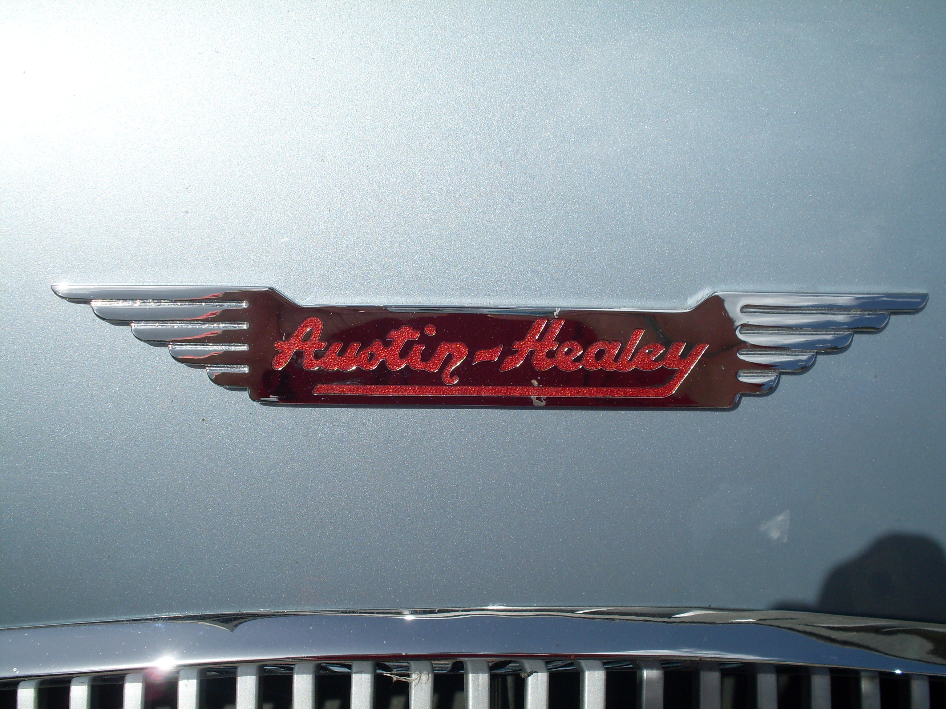 Austin-Healey 100-4 1953-1956 (1956 100M Le Mans BN2), front emblem  