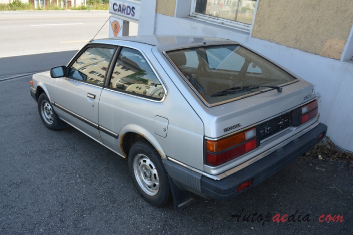 Honda Accord 2nd generation (Series SY/SZ/AC/AD) 1981-1985 (1981-1983 hatchback 3d),  left rear view