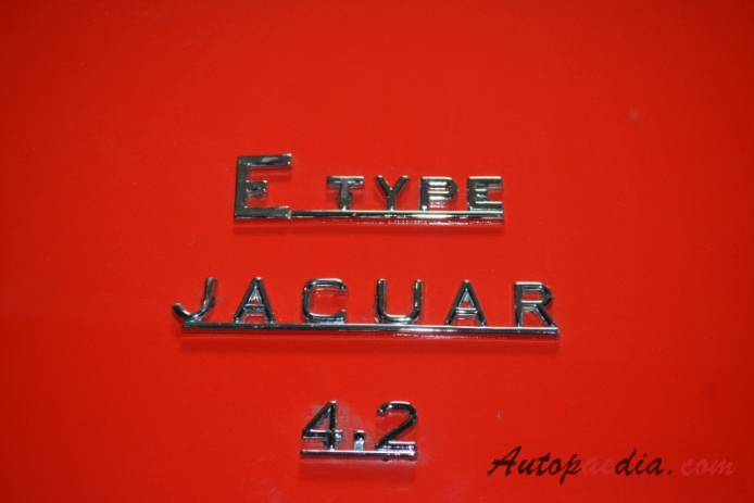 Jaguar E-Type Series 1 (XKE) 1961-1968 (1965 roadster OTS 4.2L), emblemat tył 
